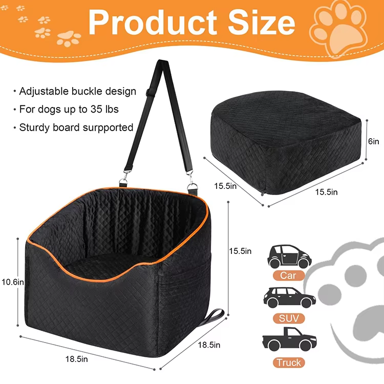 Carrier Portable Pet Dog Car Booster Seat(图2)